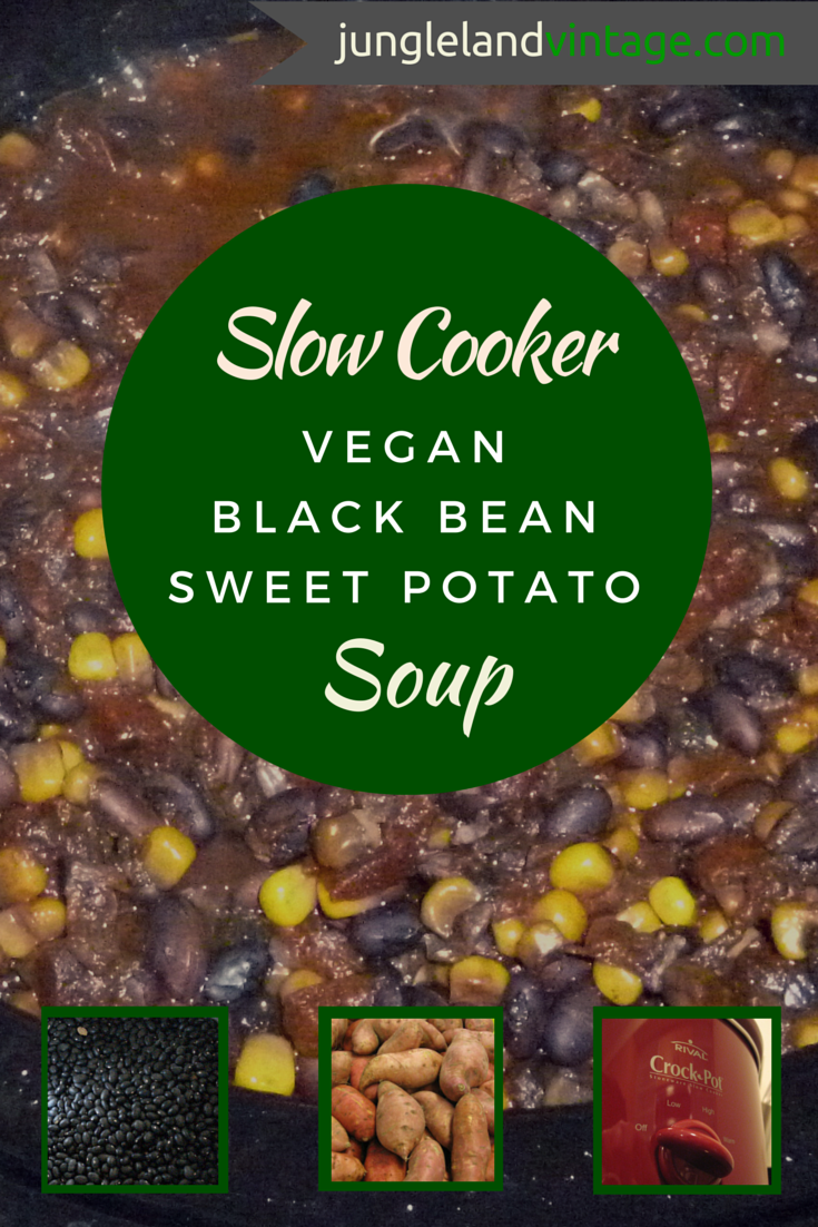 Vegan black bean soup | JunglelandVintage.com