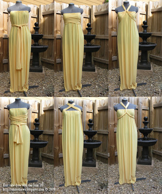 Sharon Sews | Golden goddess gown | tutorial / no pattern needed!