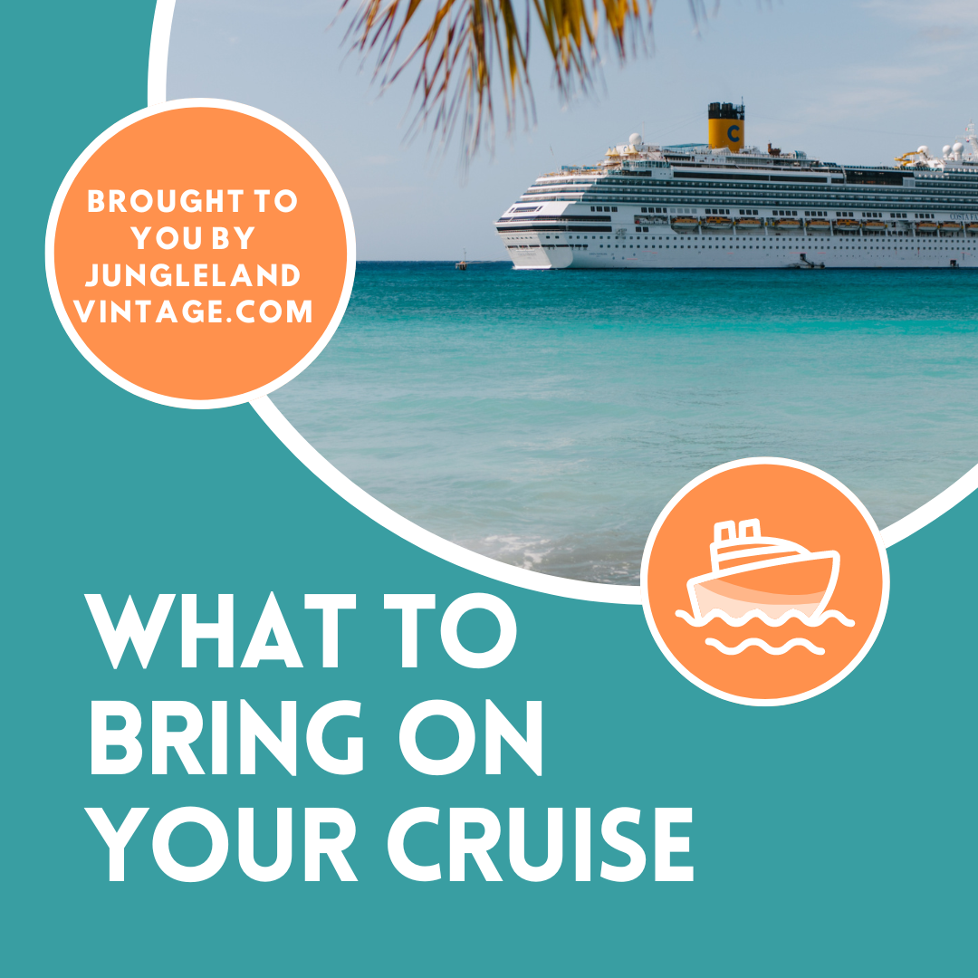 Graphic of cruise ship with caption, What to Bring on Your Cruise