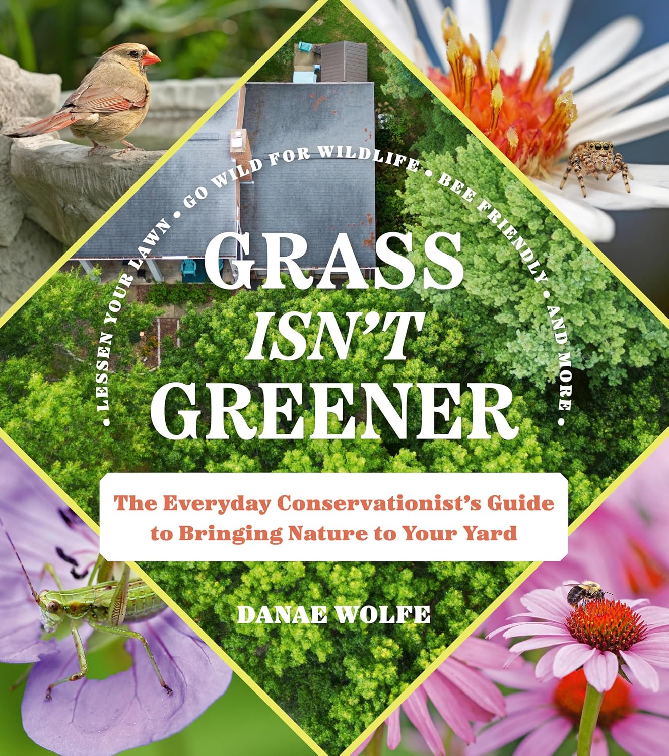 book cover of Grass Isn't Greener featuring flowers